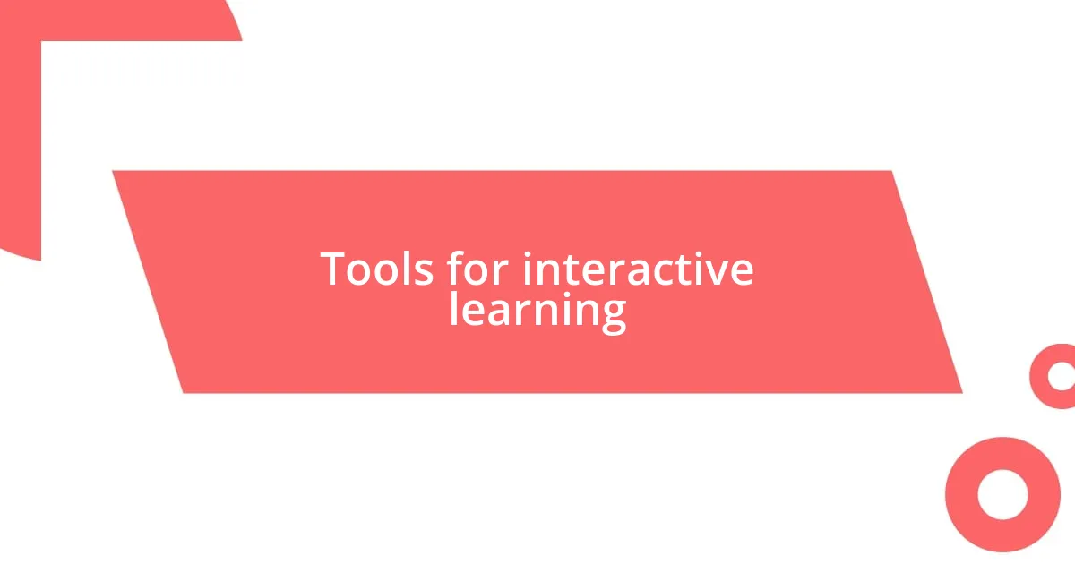 My thoughts about interactive learning methods » cloudcuckooland.org